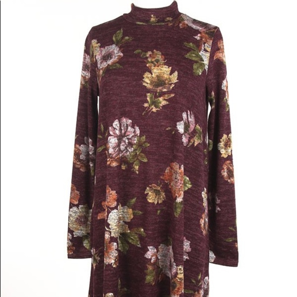 Wine Floral Dress ❣️
